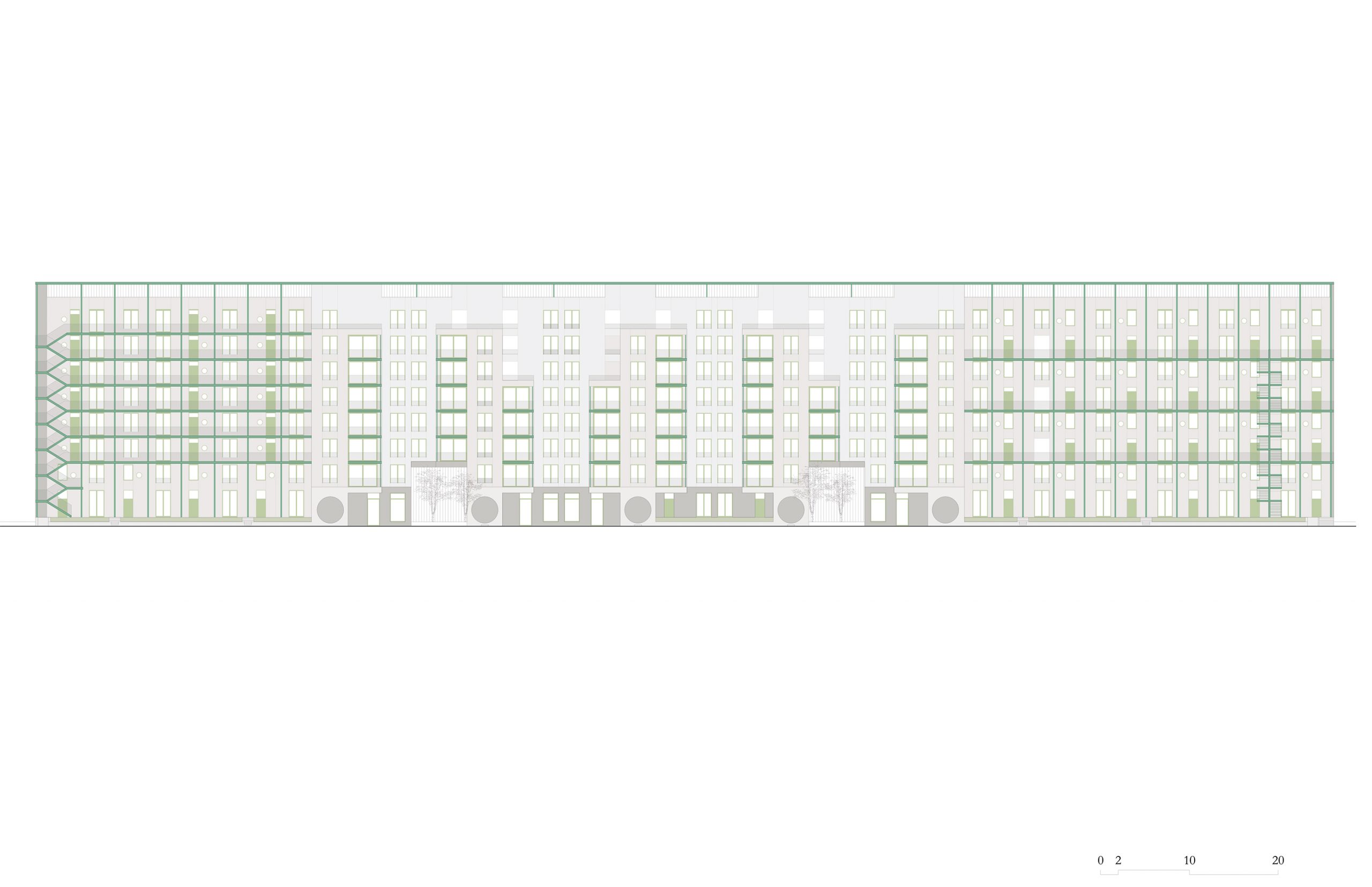 Court yard elevation