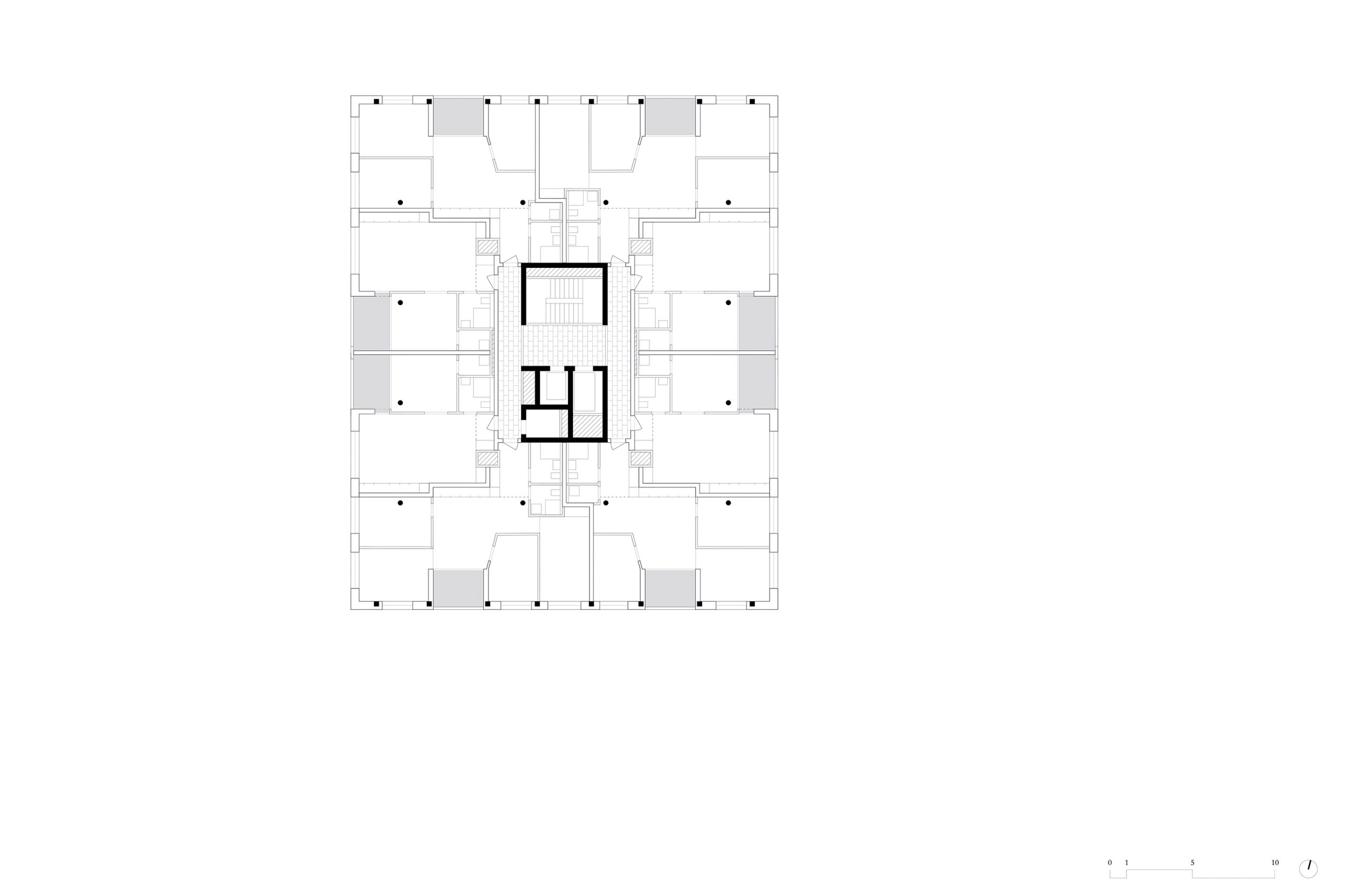 8. / 9. Obergeschoss - Wohnungen