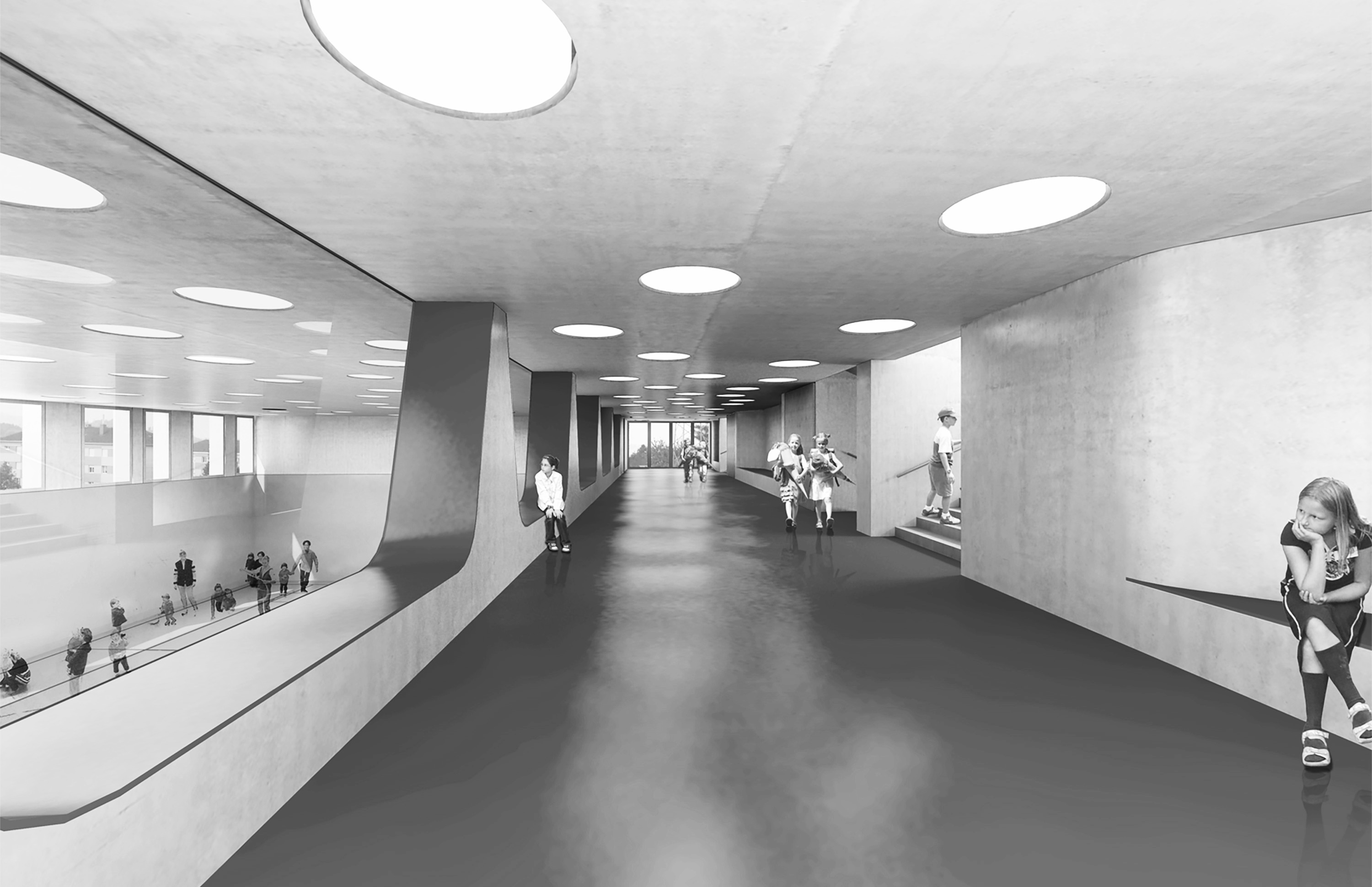 Corridor and play area