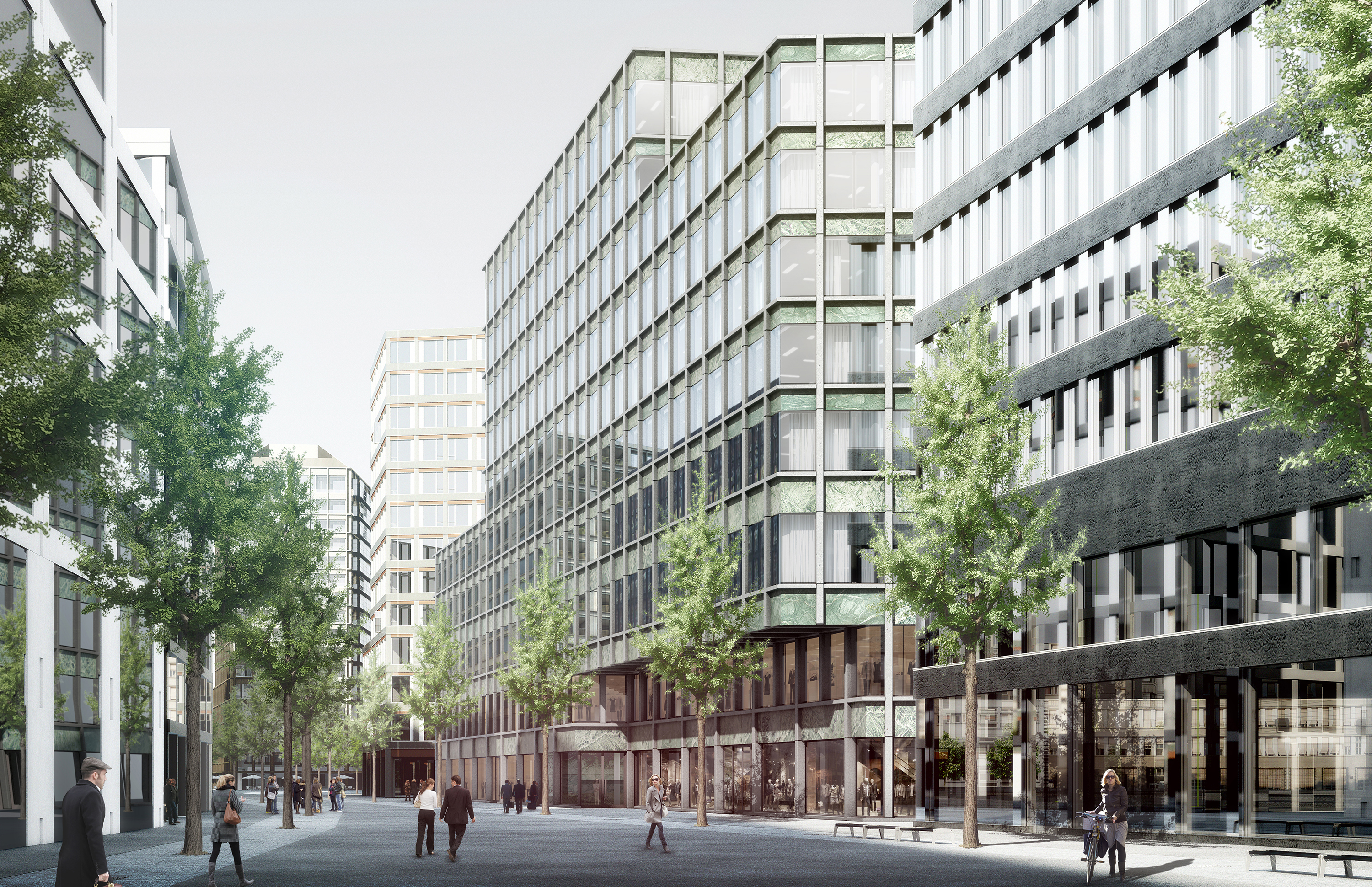 Visualisierung Fassade zum Quartier