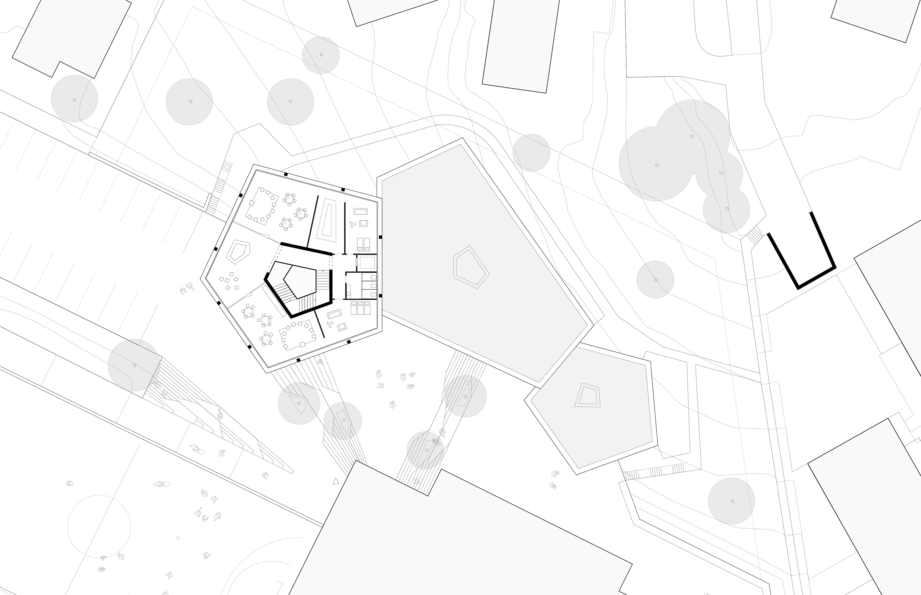 Grundriss Level 3 (Oberes Gebäude)