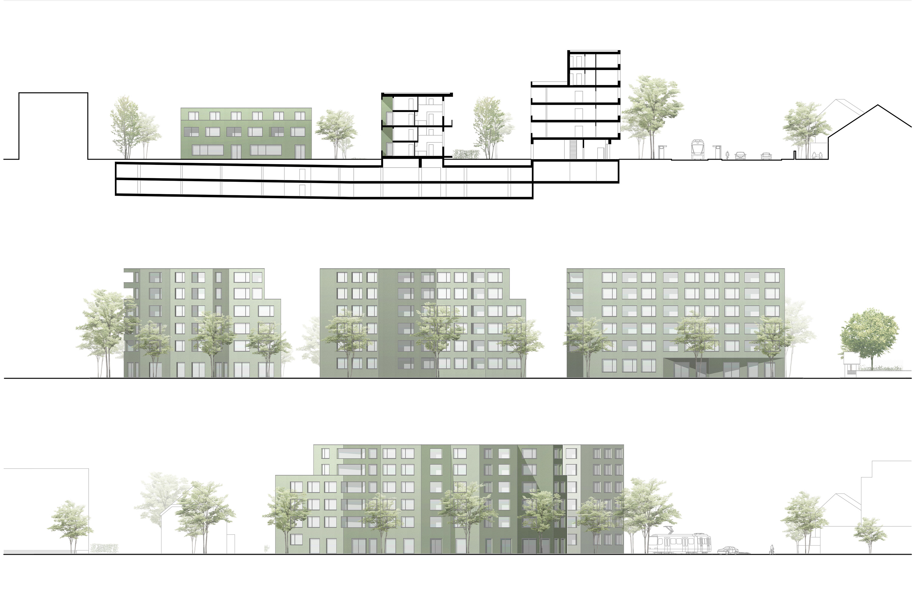 Schnitte und Ansichten