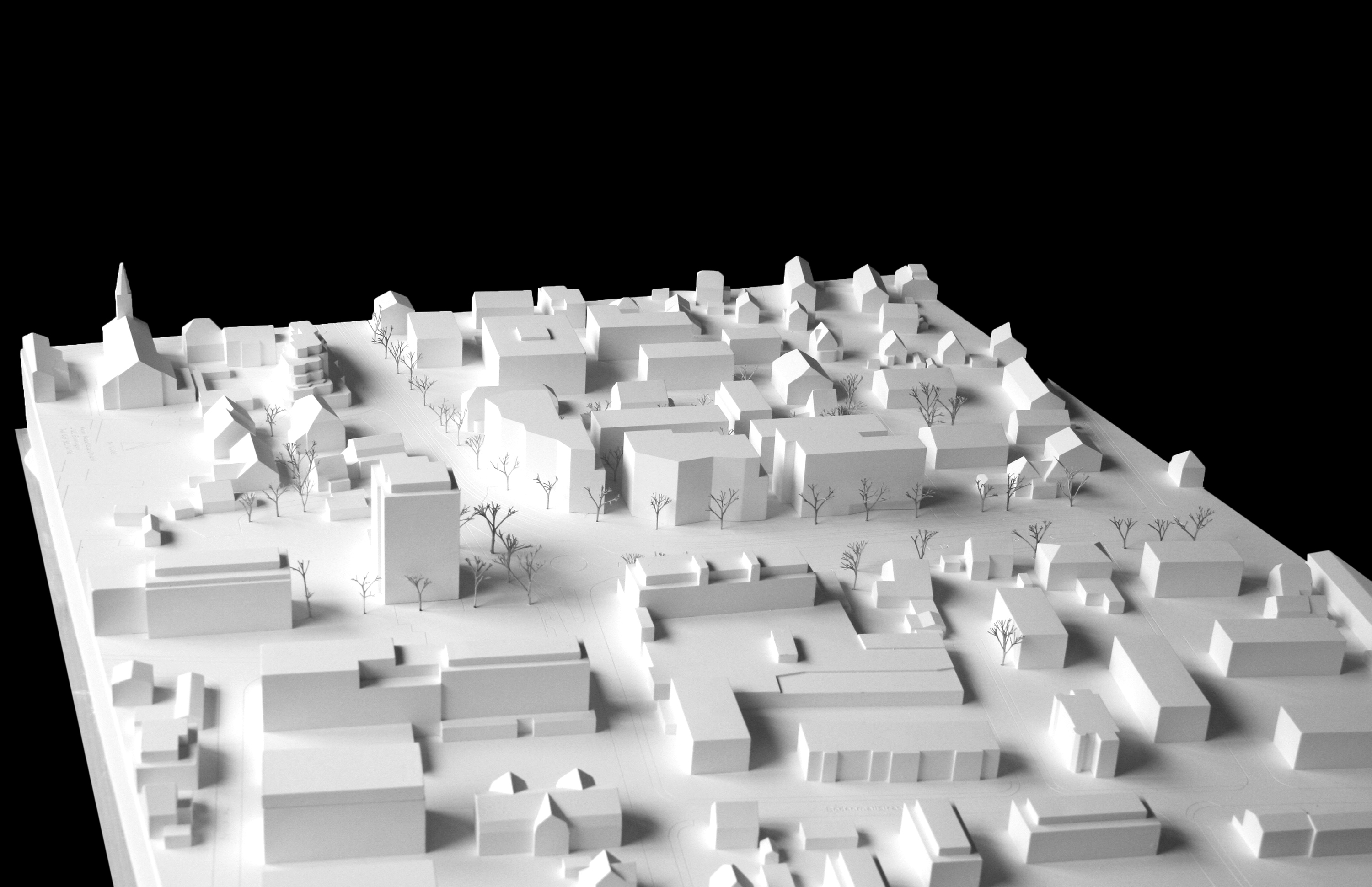 Modell Gebäudevolumen im Kontext